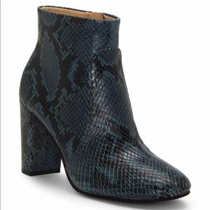 Vince Camuto Shoes | Vince Camuto Sanstan Snake Print Leather Bootie |  Poshmark